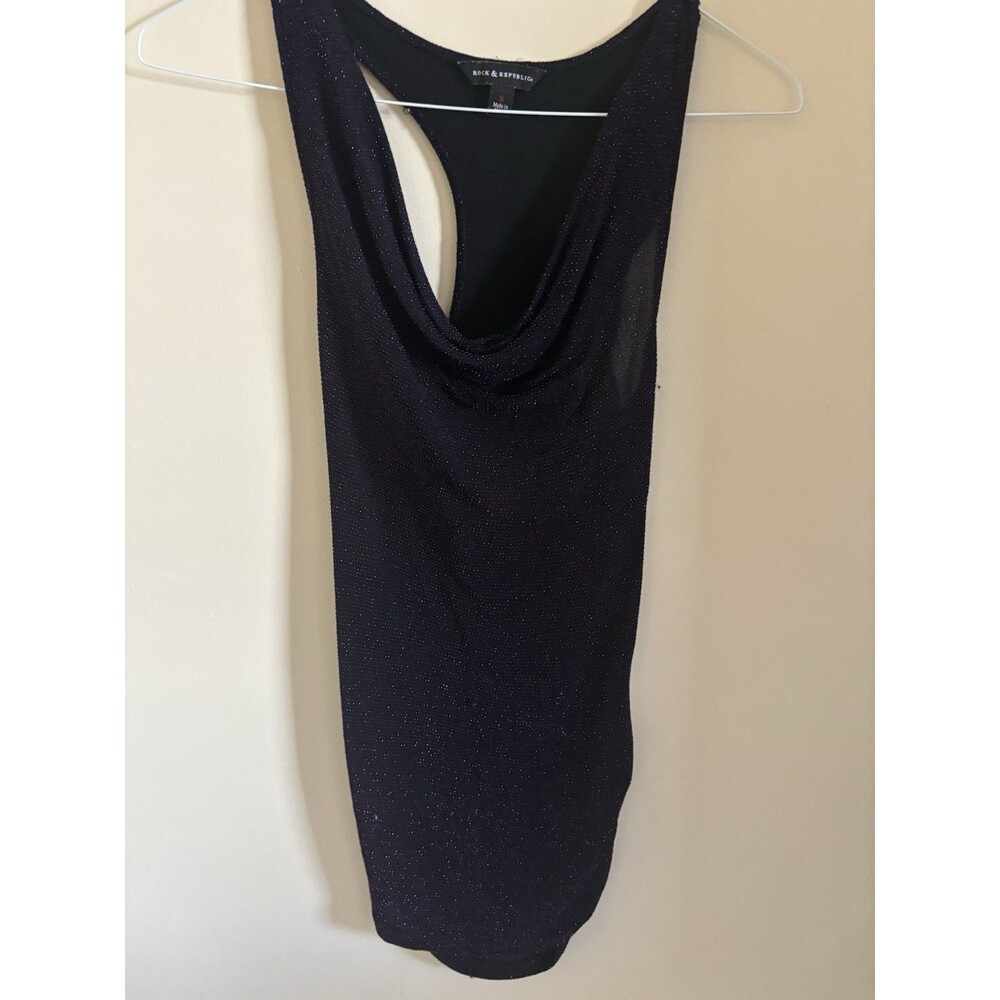 Women's Rock & Republic Purple Sparkle Tank Small
